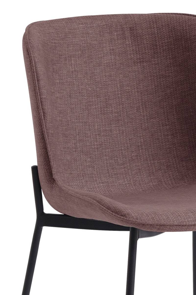 Salesfever Esszimmerstuhl Rot 2er Set Schalensitz mit Strukturstoff Sam Lagerräumung