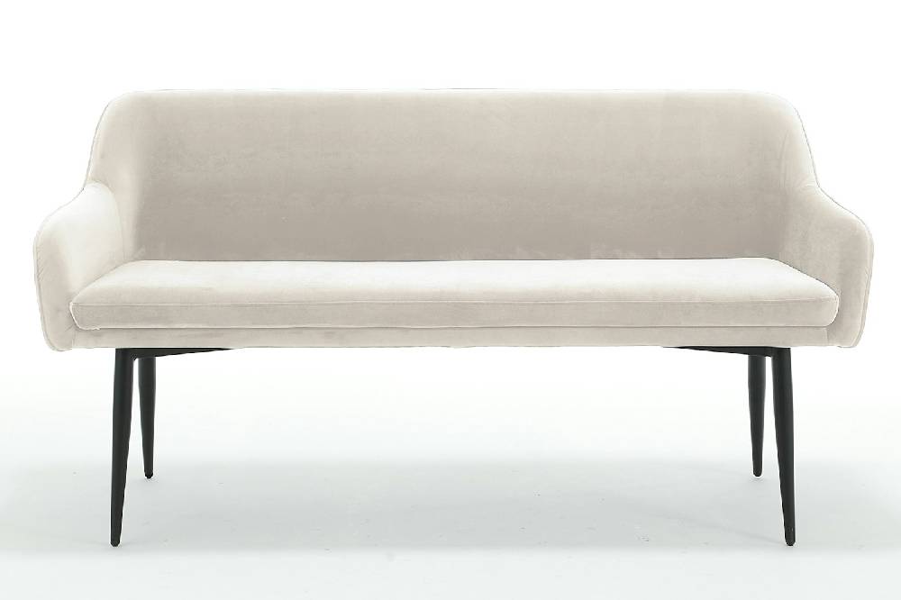 Salesfever Sitzbank 160 cm Samt Creme Finja Neueste Mode