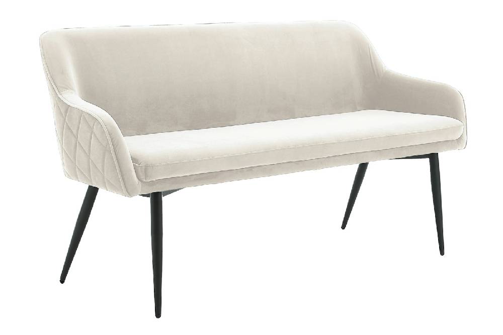 Salesfever Sitzbank 160 cm Samt Creme Finja Neueste Mode
