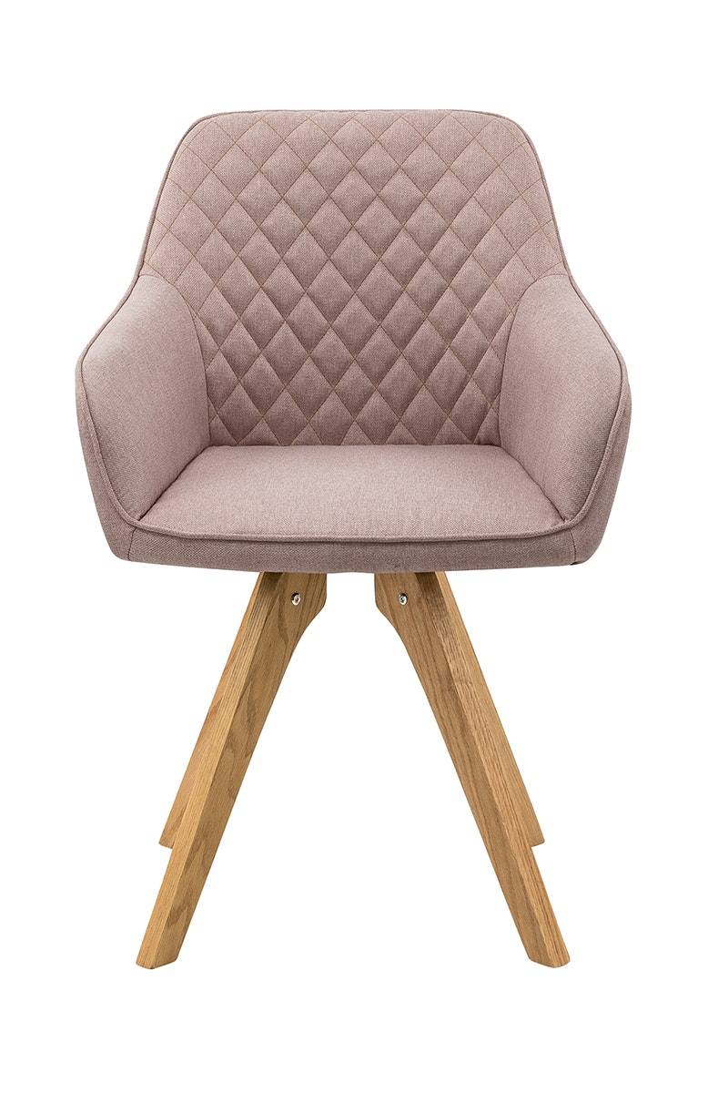 Salesfever Armlehnstuhl rose 2er Set mit Rautensteppung aus Stoff Birdie Online Outlet