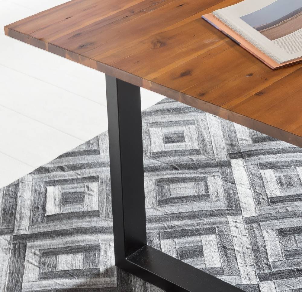 Salesfever Baumkantentisch Stühle hellbraun 200 cm massiv COGNAC 5tlg GIADA Nur noch ein Tag übrig