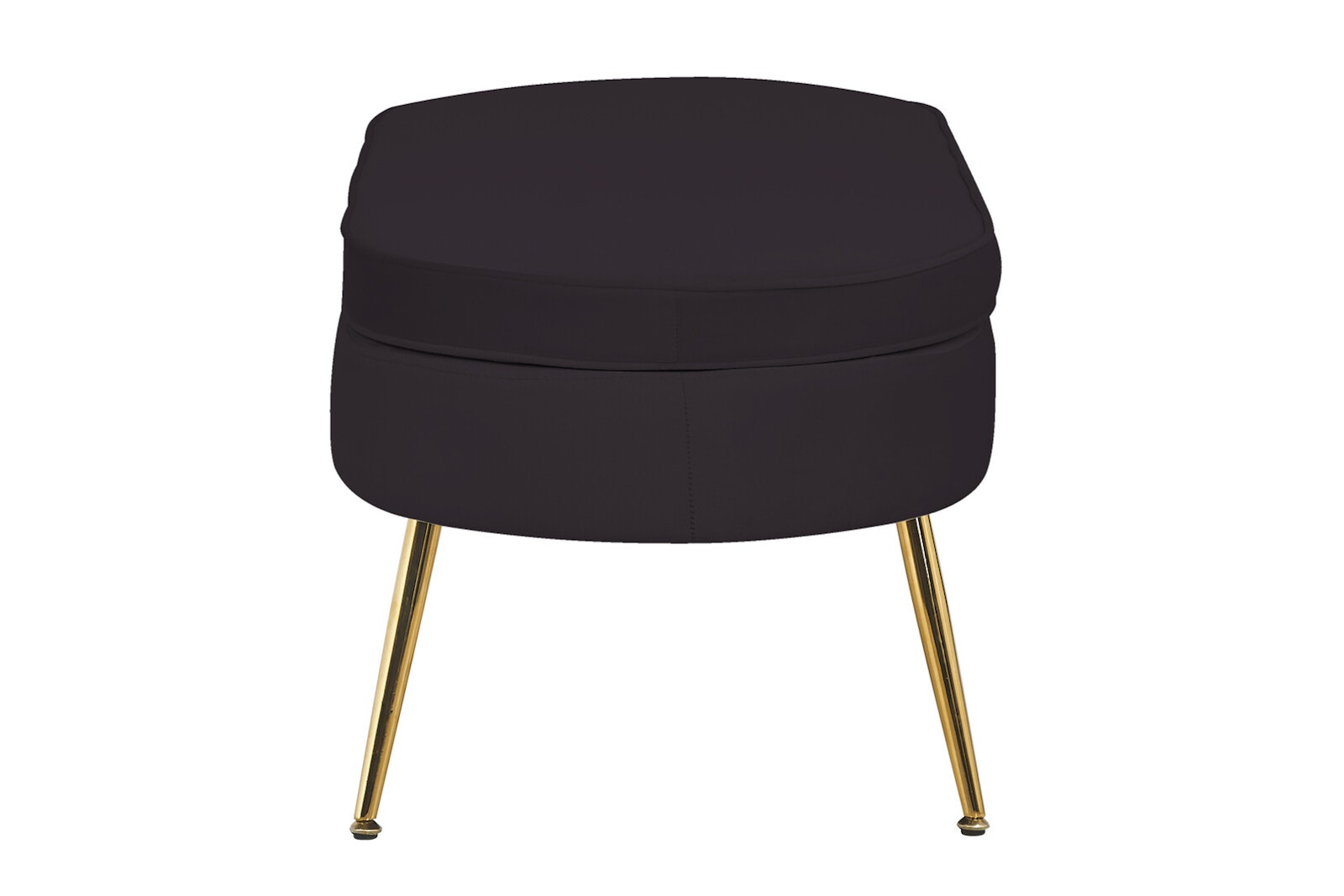 Salesfever Sitzpouf Schwarz oval aus Samt Arielle Hotsell