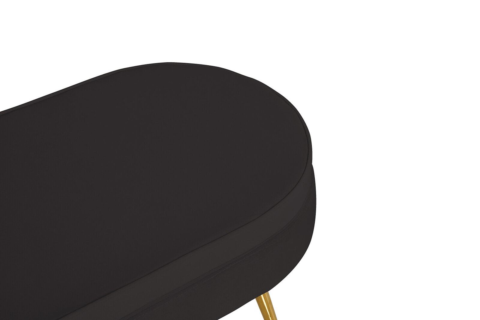 Salesfever Sitzpouf Schwarz oval aus Samt Arielle Hotsell