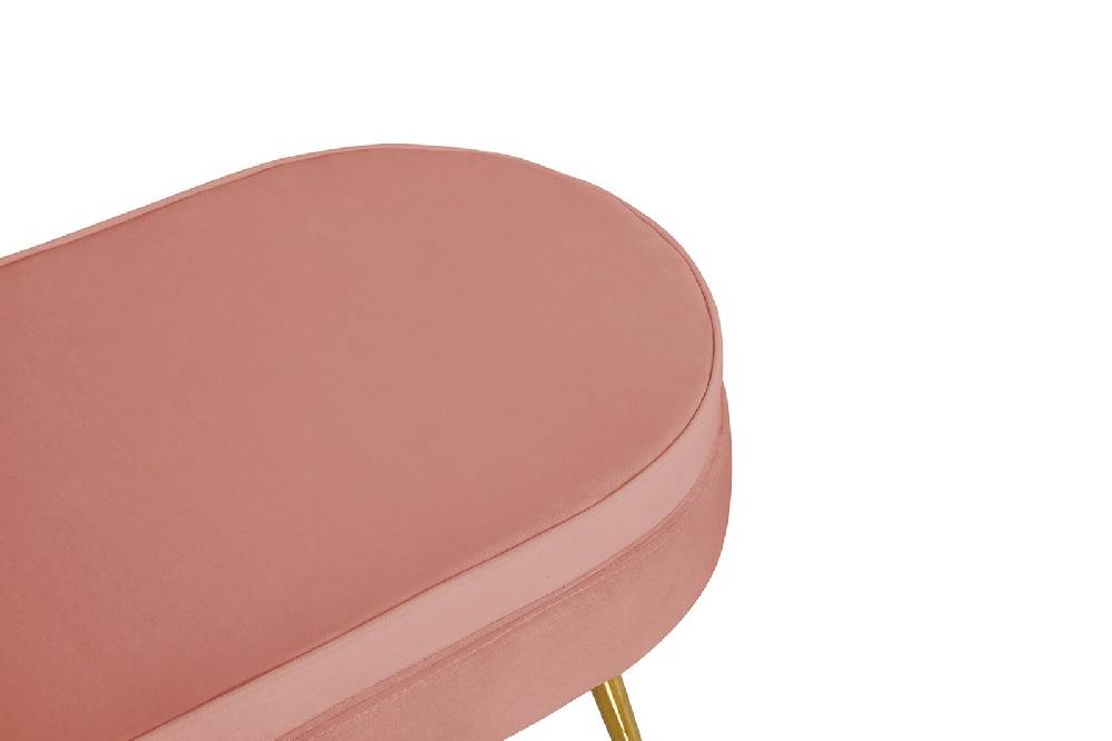 Salesfever Sitzpouf Rose oval aus Samt Arielle im Angebot