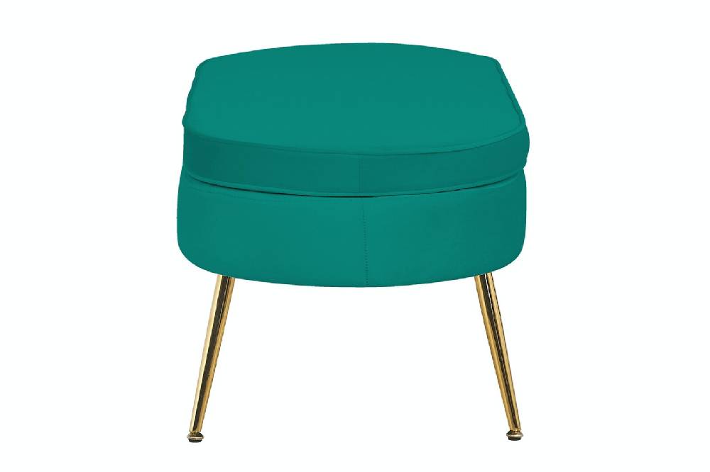 Salesfever Sitzpouf Grün oval aus Samt Arielle Schlussverkauf