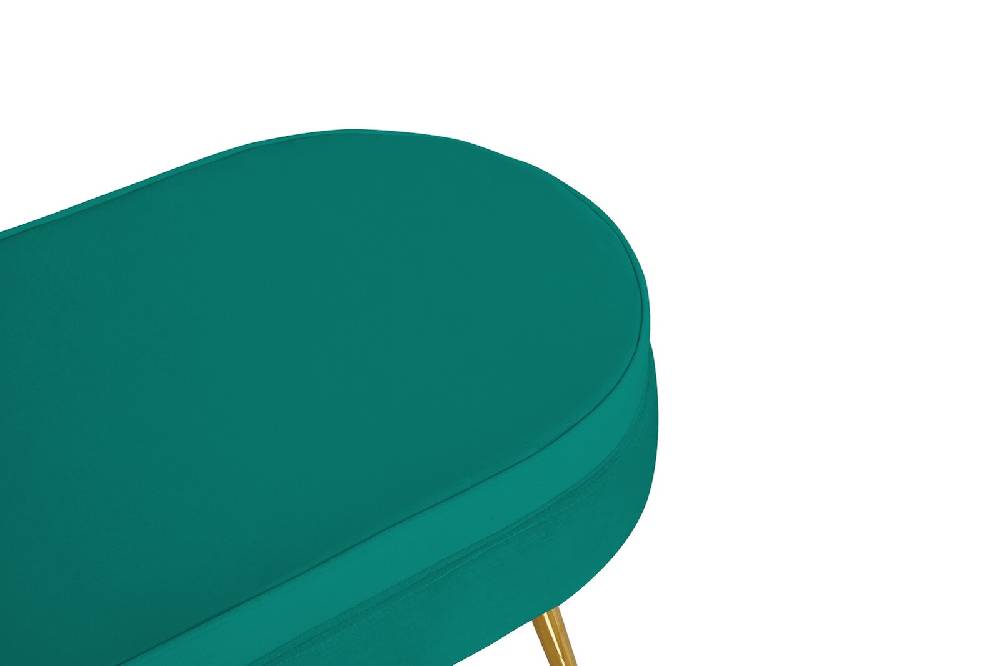 Salesfever Sitzpouf Grün oval aus Samt Arielle Schlussverkauf