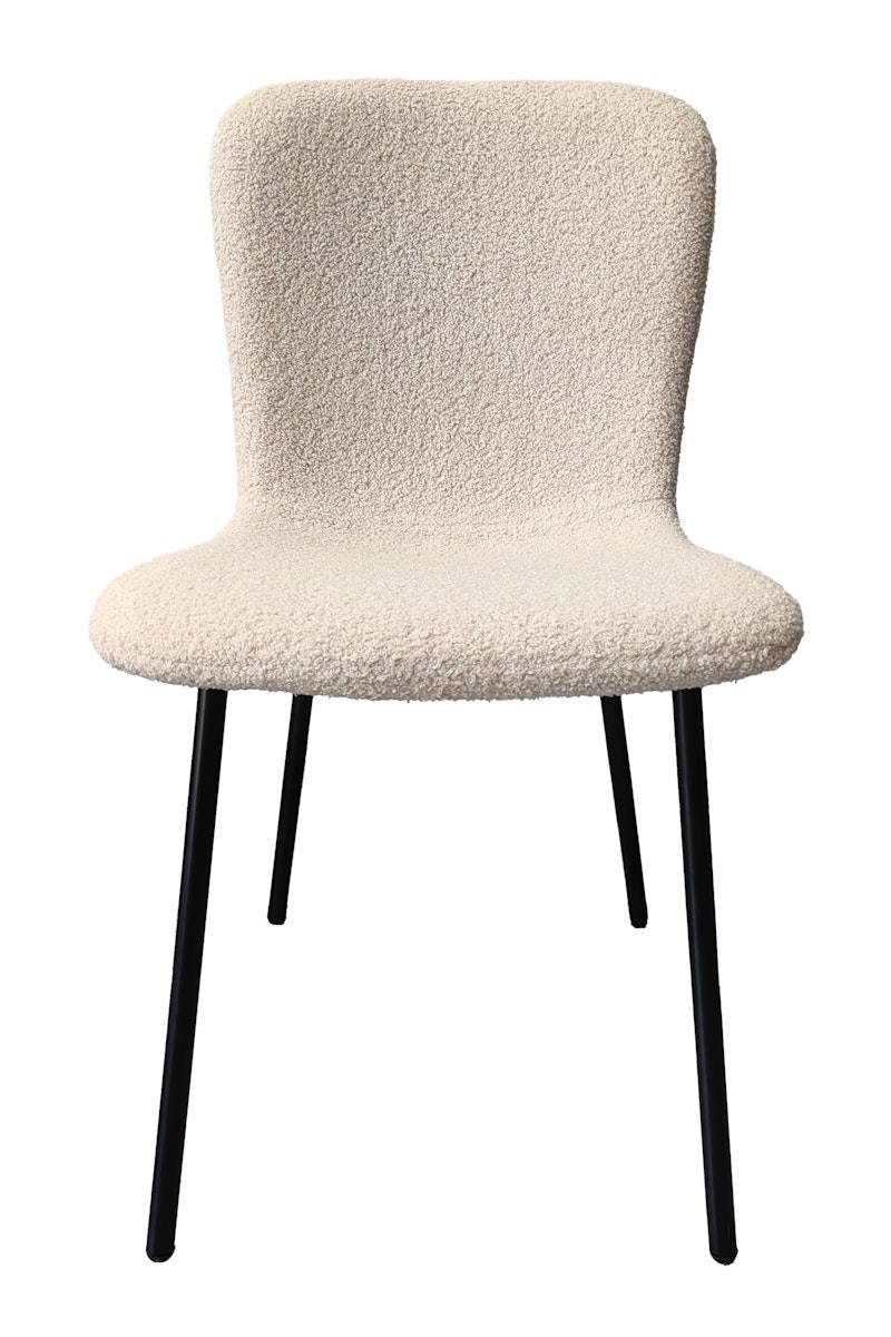 Salesfever Stuhl Bouclé Optik 4er Set Beige Tom Fabrikverkauf