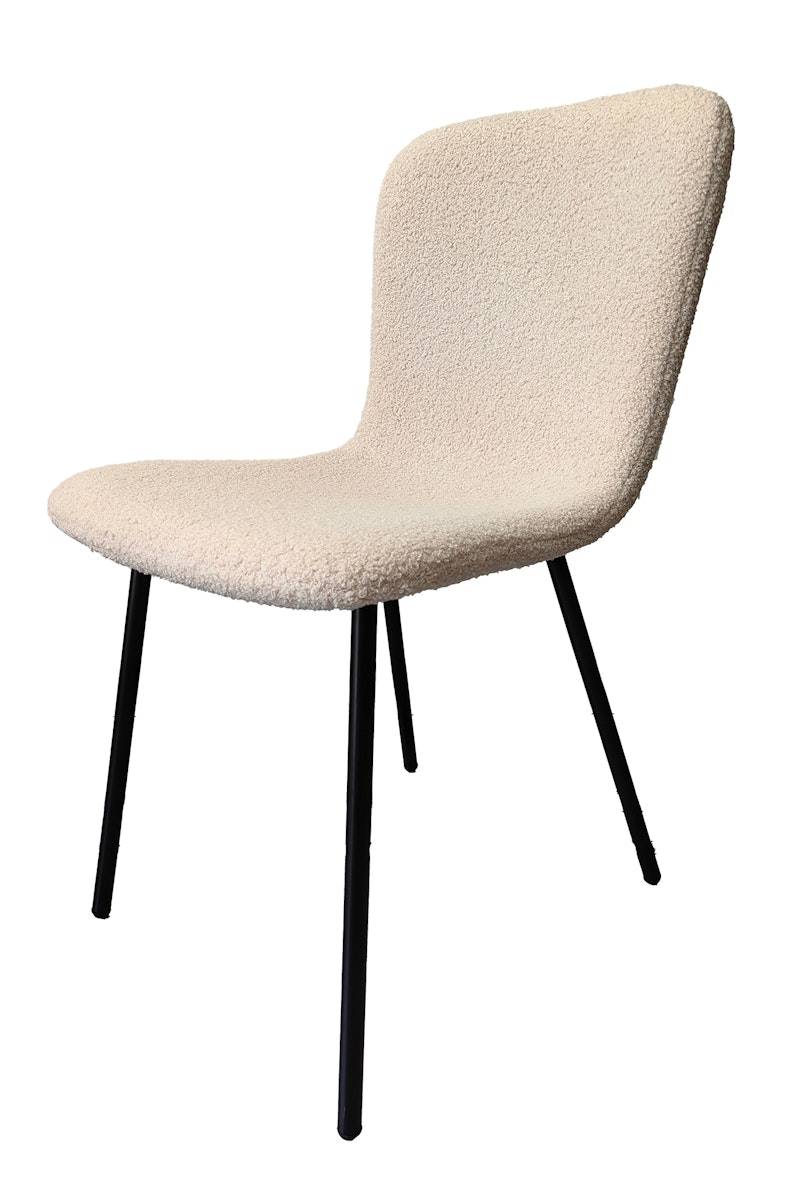 Salesfever Stuhl Bouclé Optik 4er Set Beige Tom Fabrikverkauf