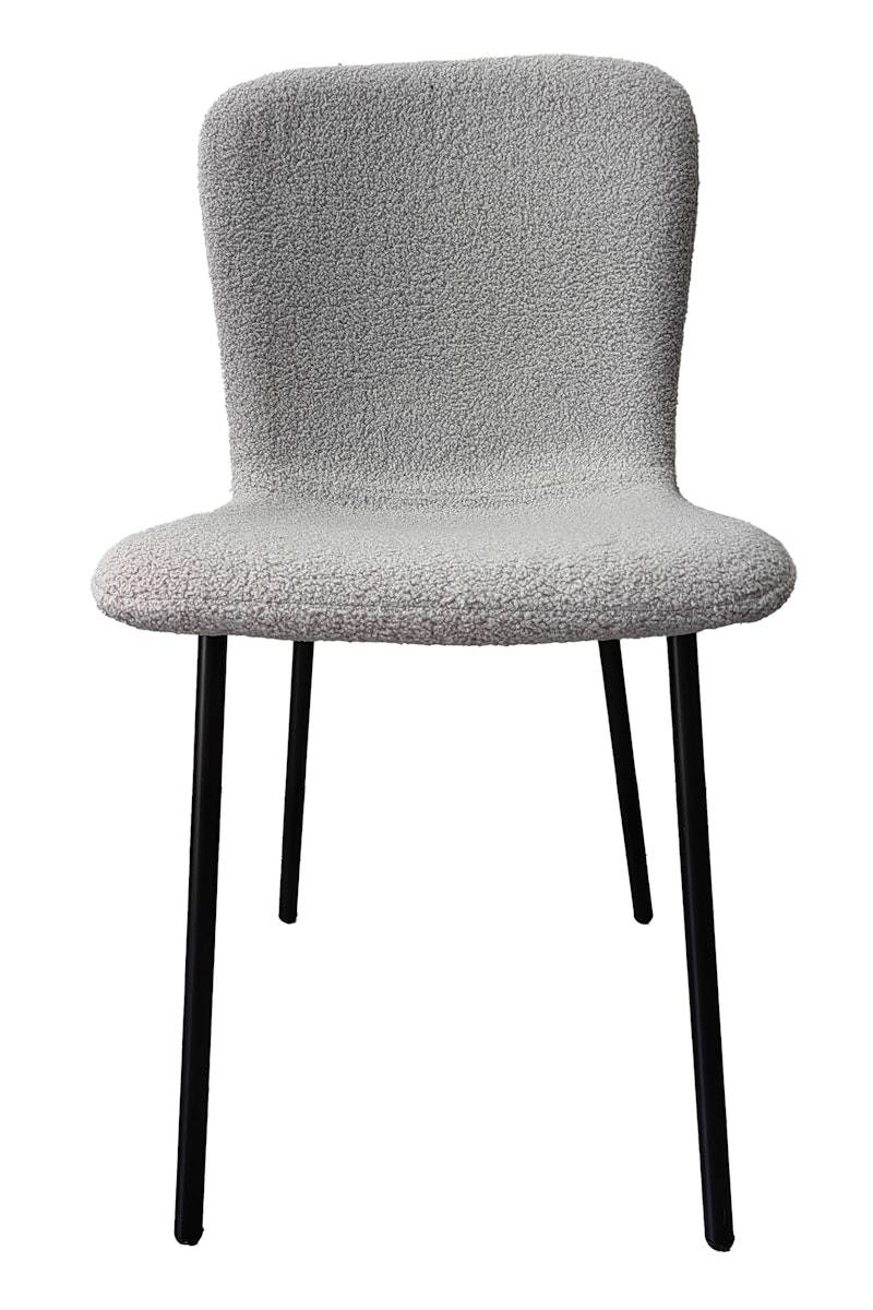 Salesfever Stuhl Bouclé Optik 4er Set Hellgrau Meist gekauft