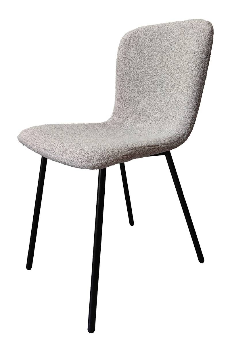 Salesfever Stuhl Bouclé Optik 4er Set Hellgrau Meist gekauft