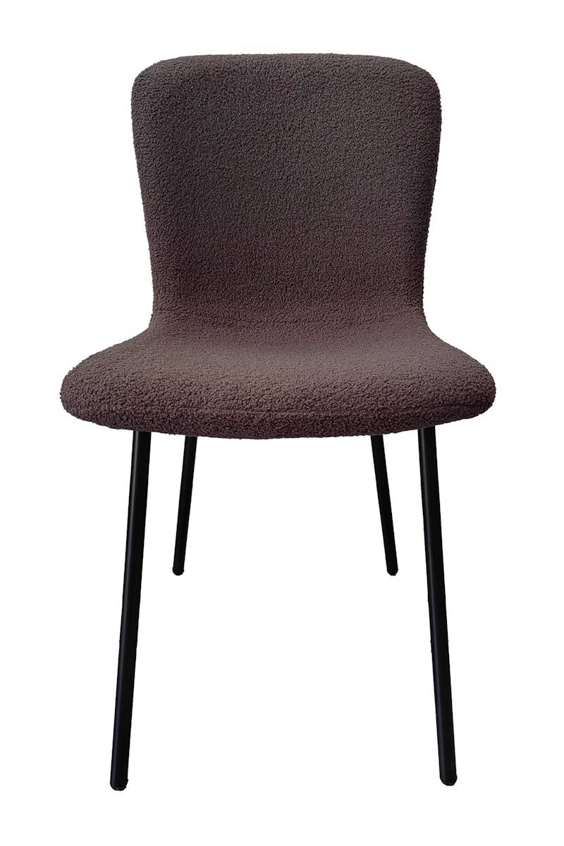 Salesfever Stuhl Bouclé Optik 4er Set Dunkelgrau Tom Blitzverkäufe