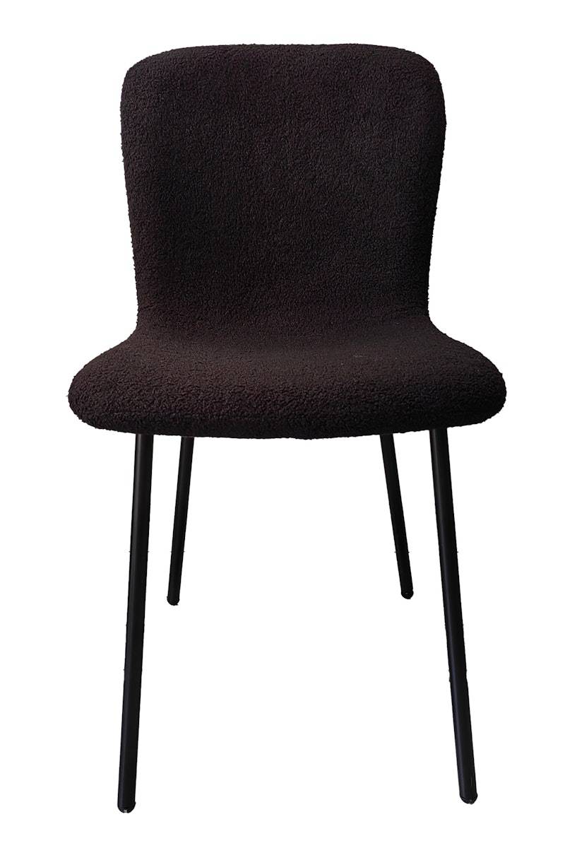 Salesfever Stuhl Bouclé Optik 4er Set Schwarz Tom Kostenloser Versand