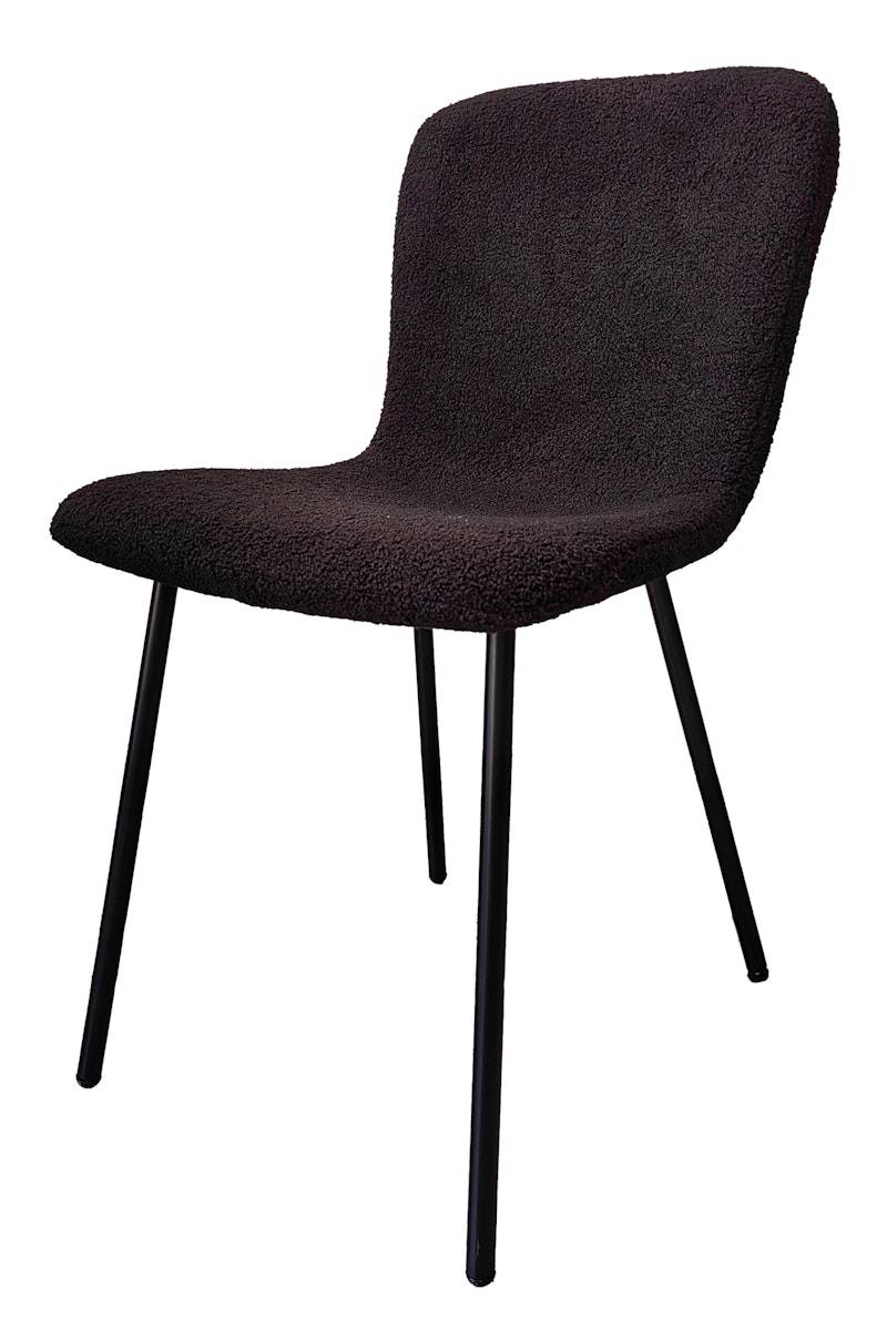 Salesfever Stuhl Bouclé Optik 4er Set Schwarz Tom Kostenloser Versand
