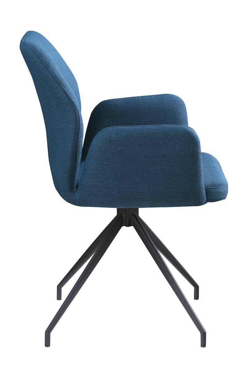 Salesfever Armlehnstuhl mit 180° Drehfunktion Blau Alice Jubiläumsangebot