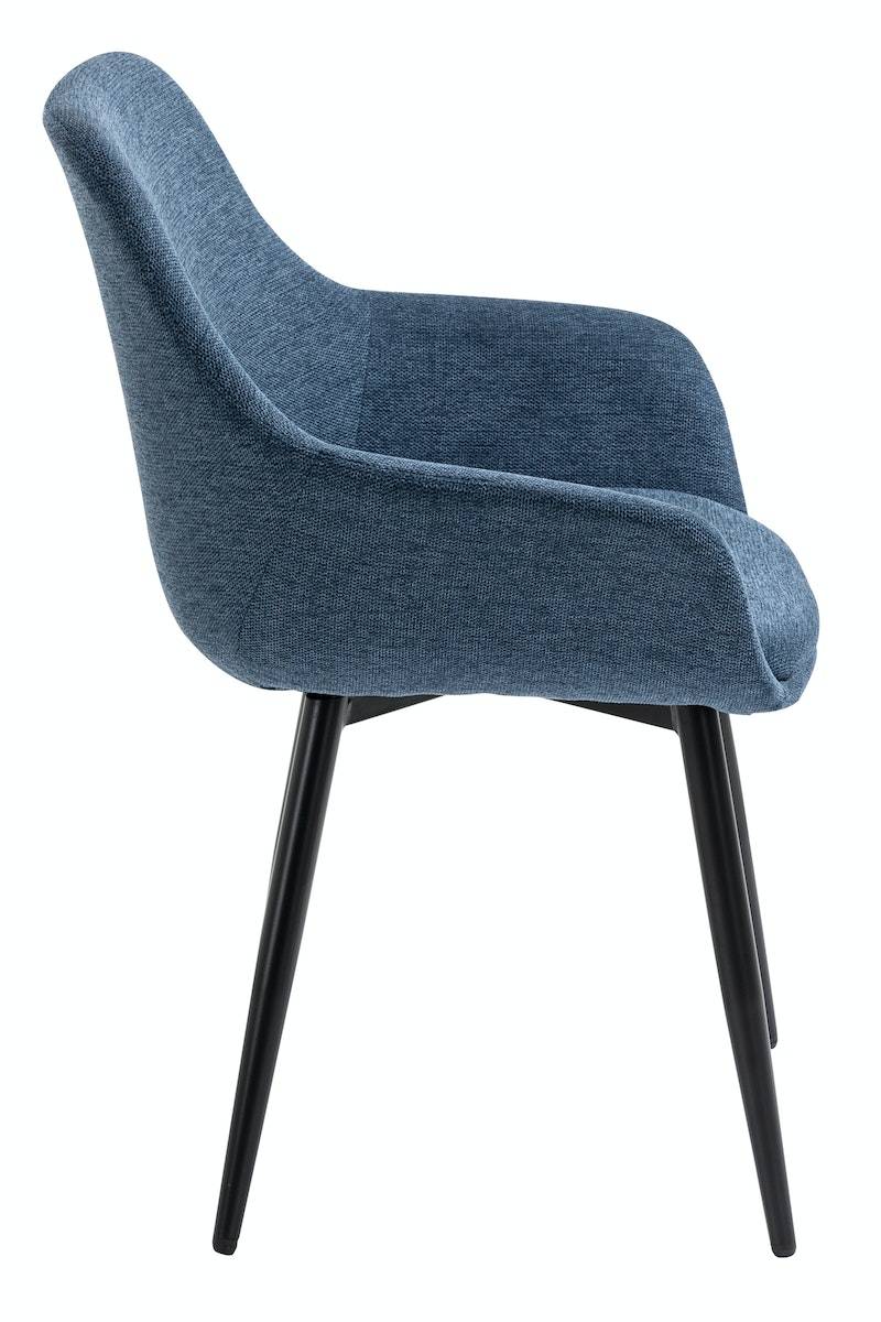 Salesfever Armlehnstuhl Dunkelblau 2er Set Strukturstoff Leo Tägliche Deals