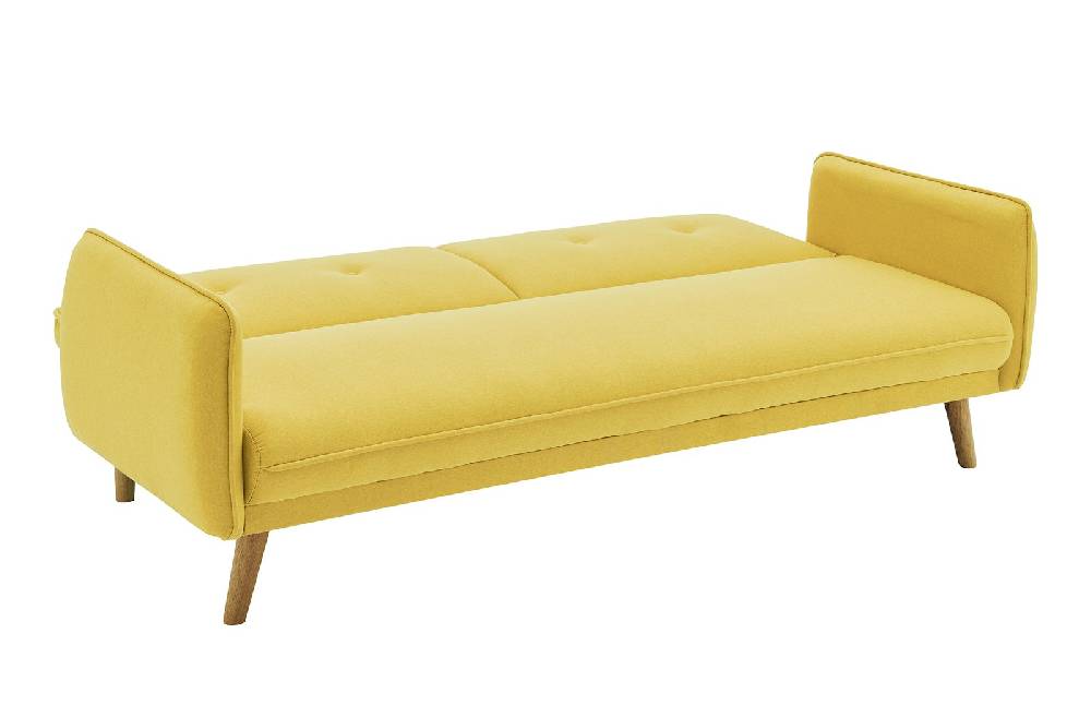 Salesfever 3-Sitzer Sofa Strukturstoff fein Gelb Clik Clak Letzte 3 Tage