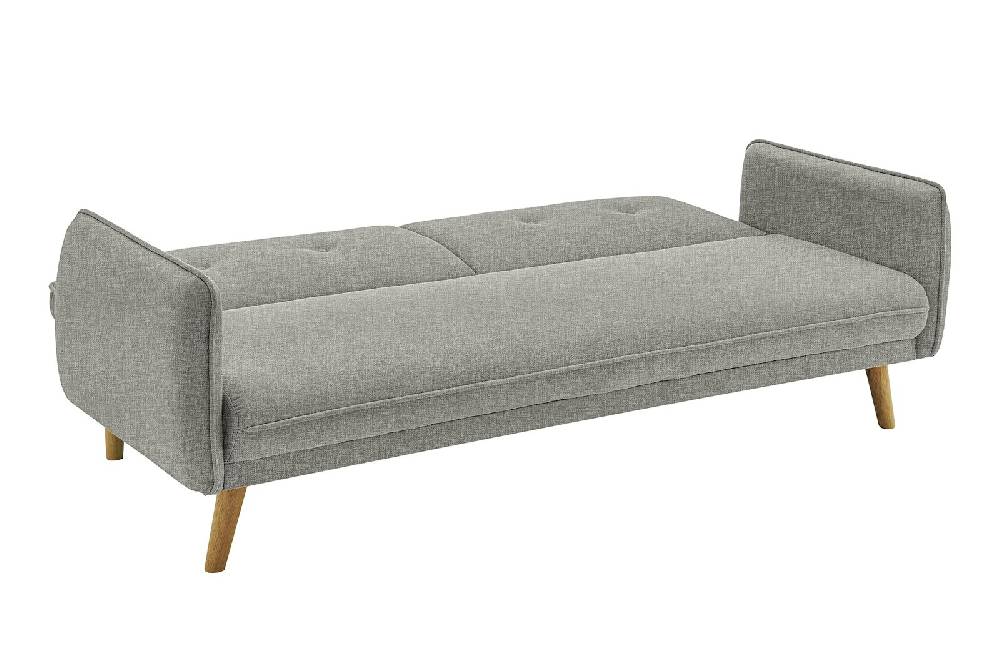 Salesfever 3-Sitzer Sofa Strukturstoff fein Hellgrau Clik Clak JETZT KAUFEN
