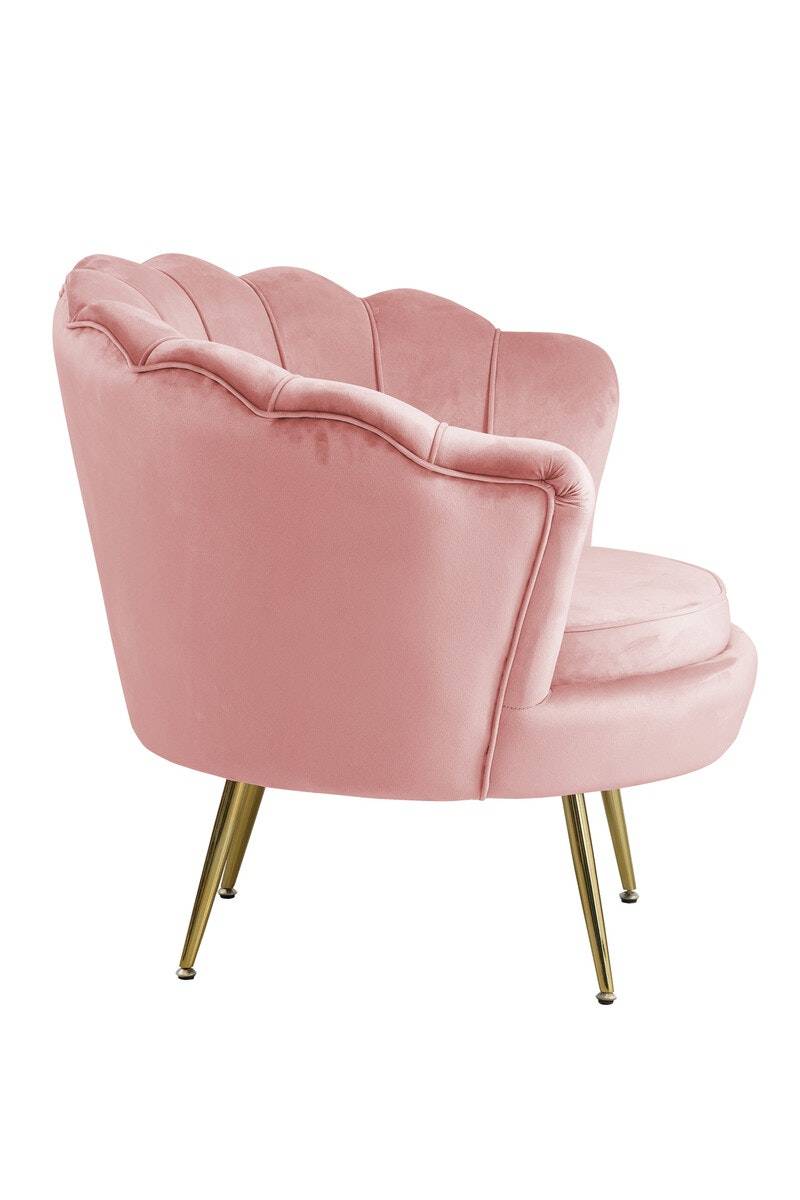 Salesfever Muschelsessel Rose aus Samt Arielle Letzter Tag