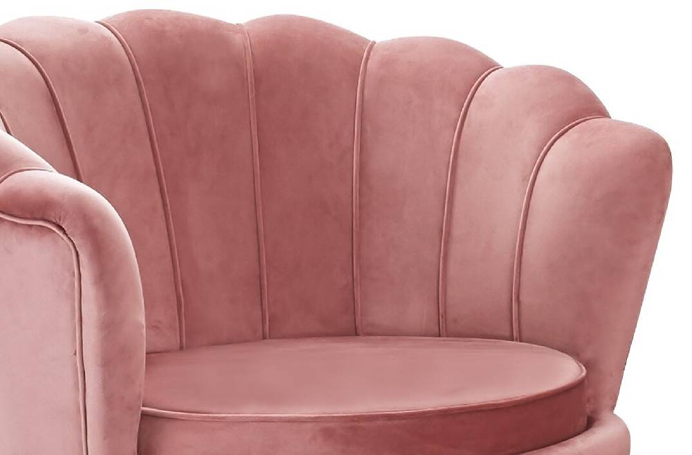 Salesfever Muschelsessel Rose aus Samt Arielle Letzter Tag