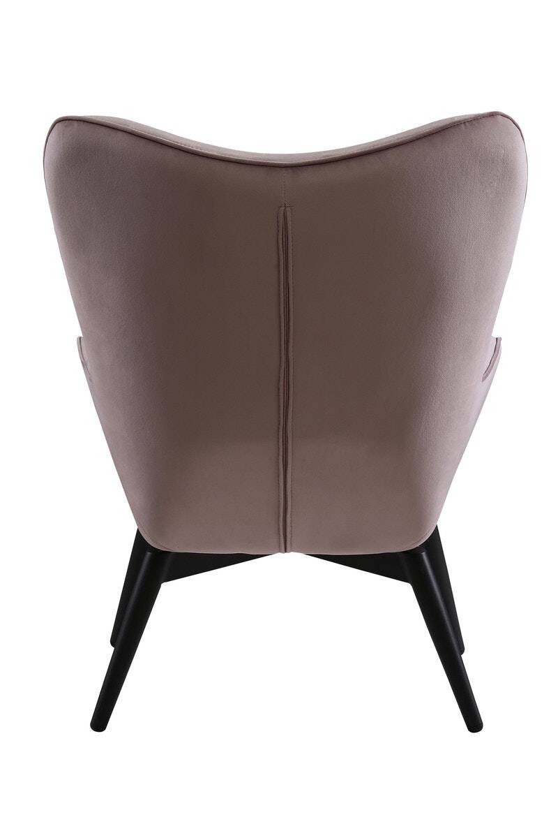 Salesfever Polstersessel rose aus Samt ergonomische Form Anjo Begrenzt auf 3 Tage