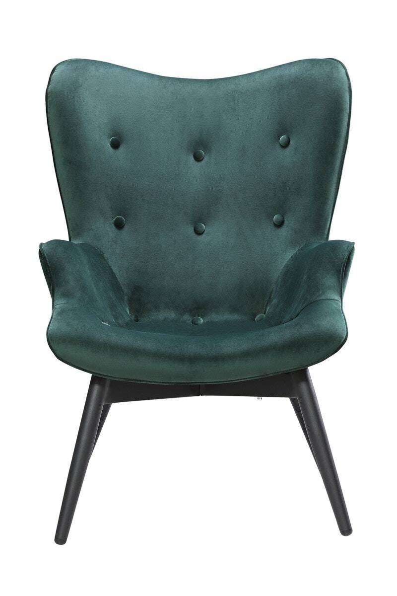 Salesfever Polstersessel grün aus Samt ergonomische Form Anjo Speichern exportieren