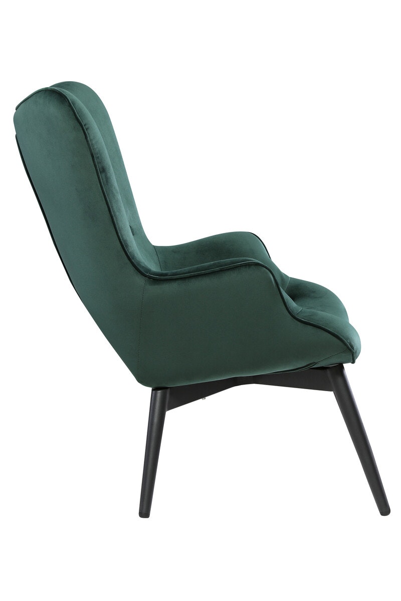 Salesfever Polstersessel grün aus Samt ergonomische Form Anjo Speichern exportieren