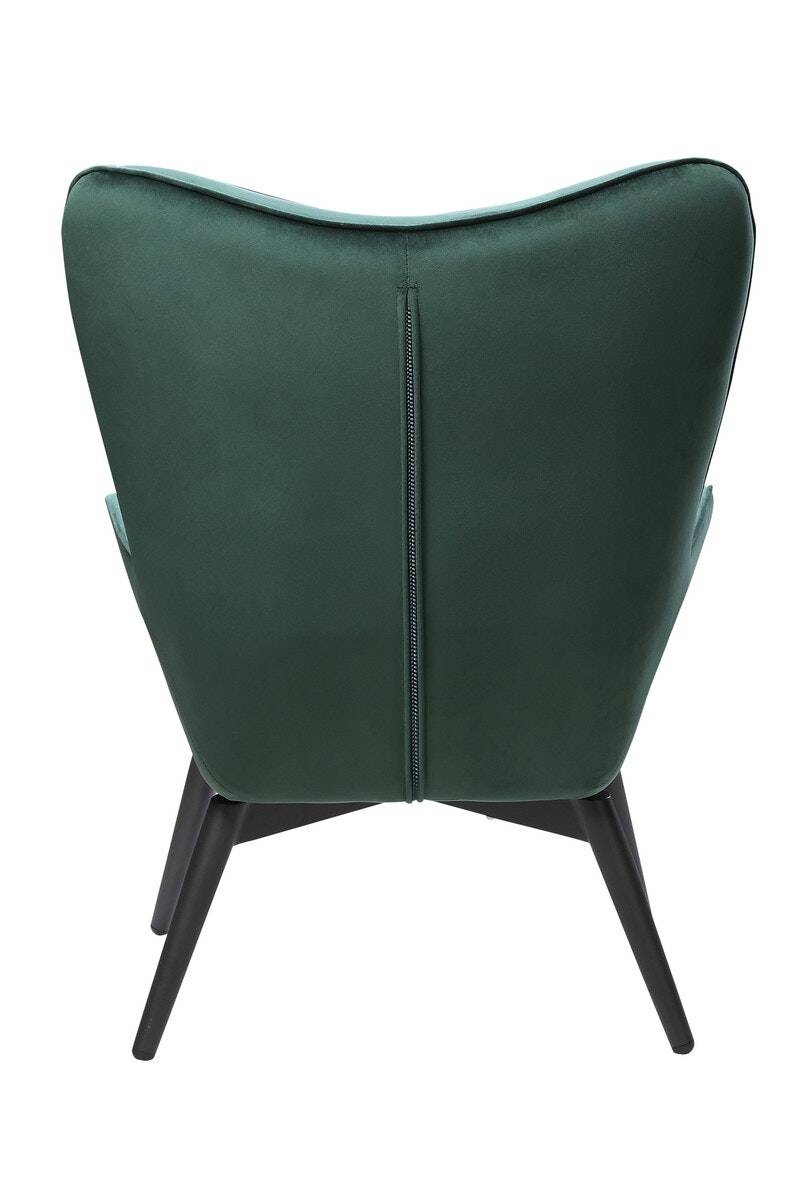 Salesfever Polstersessel grün aus Samt ergonomische Form Anjo Speichern exportieren