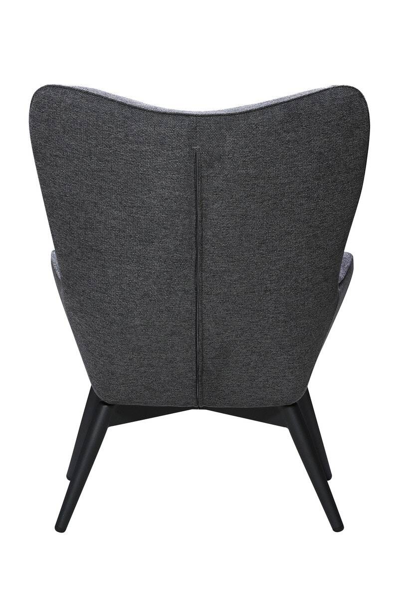 Salesfever Polstersessel dunkelgrau aus Strukturstoff ergonomische Form Anjo zollfrei