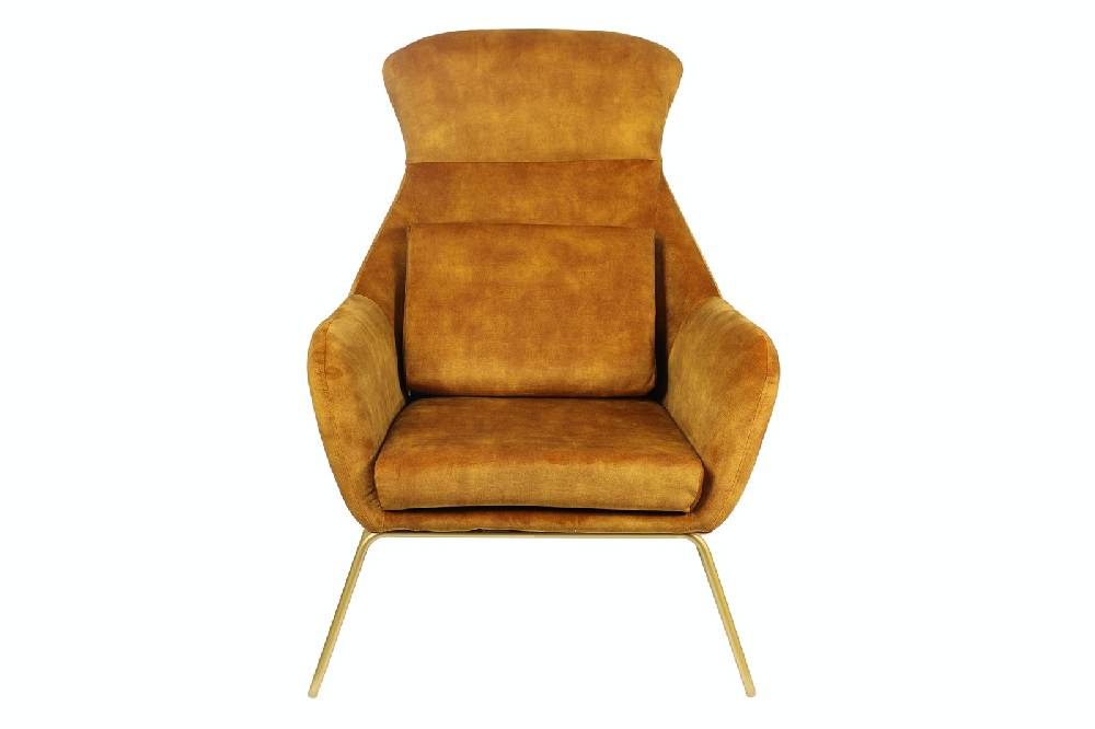 Salesfever Relaxsessel Gold aus Samtvelours Chester Outlet