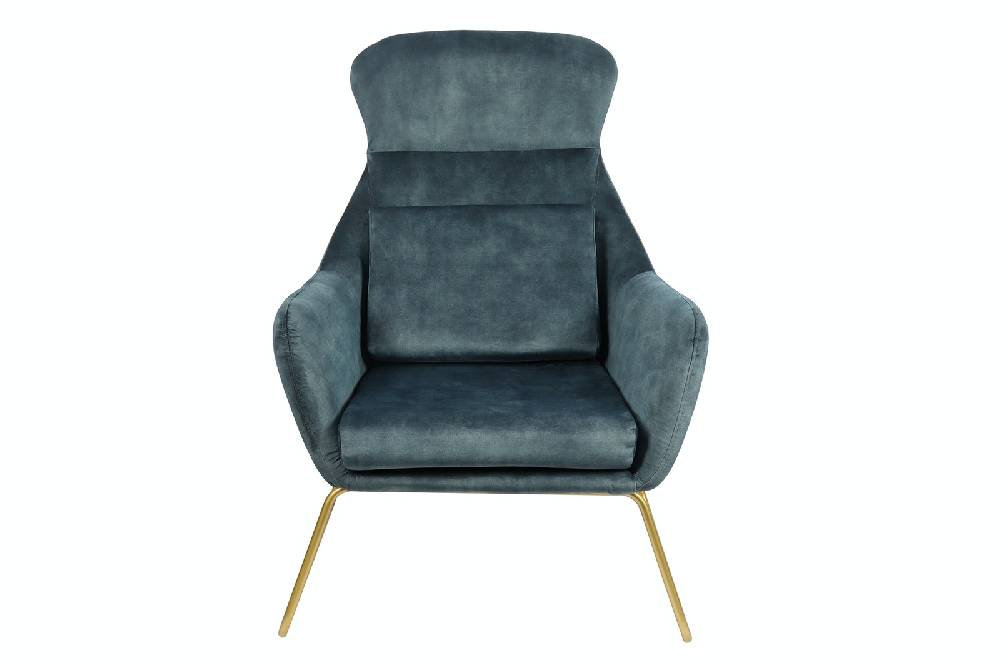 Salesfever Relaxsessel Blau aus Samtvelours Chester Verkauf