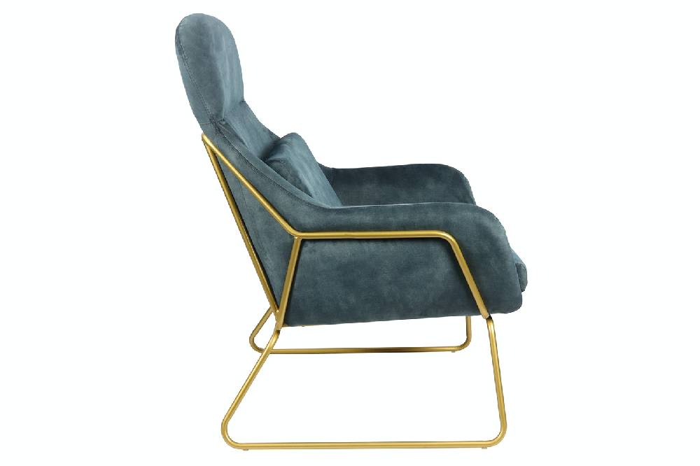 Salesfever Relaxsessel Blau aus Samtvelours Chester Verkauf