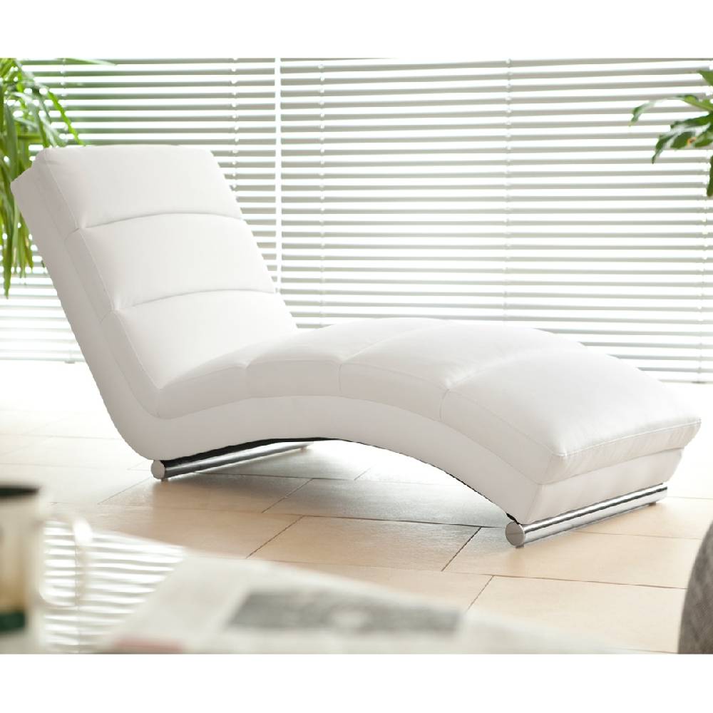 Salesfever Designer weiß Relaxliege aus Kunstleder Senta im Angebot
