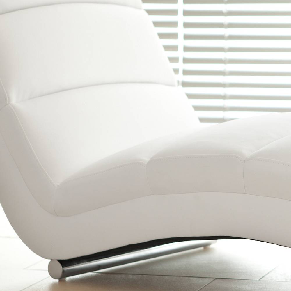 Salesfever Designer weiß Relaxliege aus Kunstleder Senta im Angebot