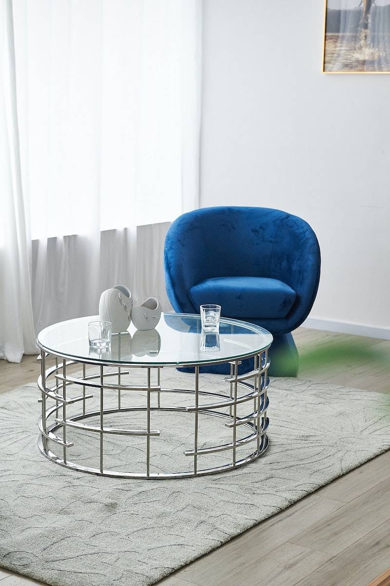 Salesfever Couchtisch Silber Ø 90 cm Astra Rabatt