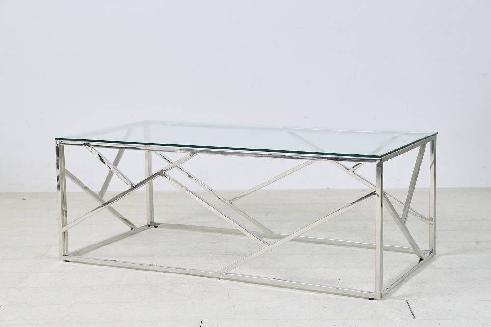 Salesfever Couchtisch Silber 120x60 cm Orion Online Shopping