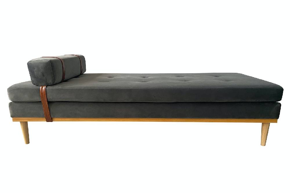 Salesfever Daybed Grau Samt William Vatertagsangebot