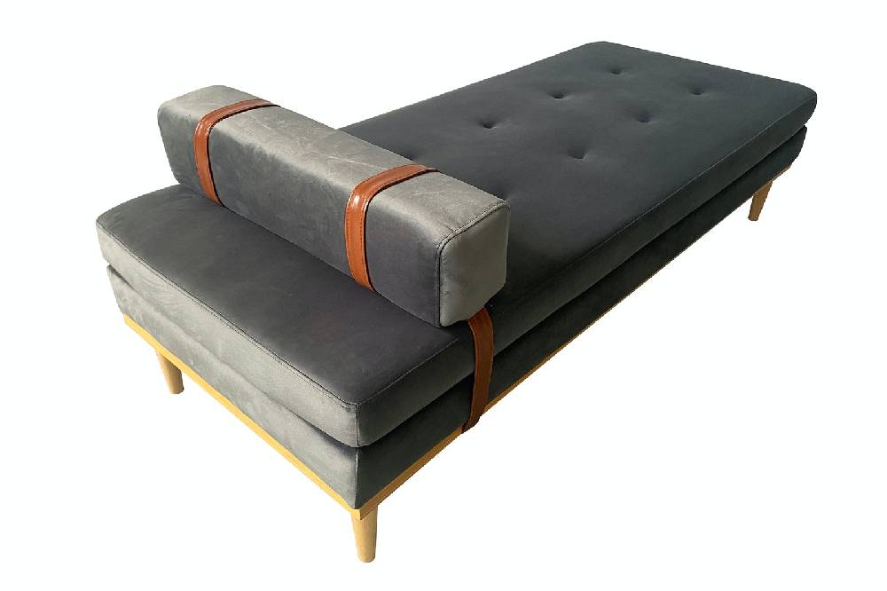 Salesfever Daybed Grau Samt William Vatertagsangebot