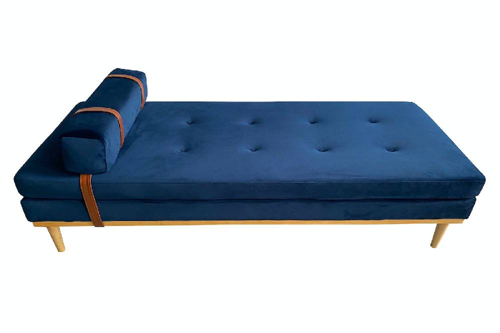 Salesfever Daybed Blau Samt William Valentinstagsangebot