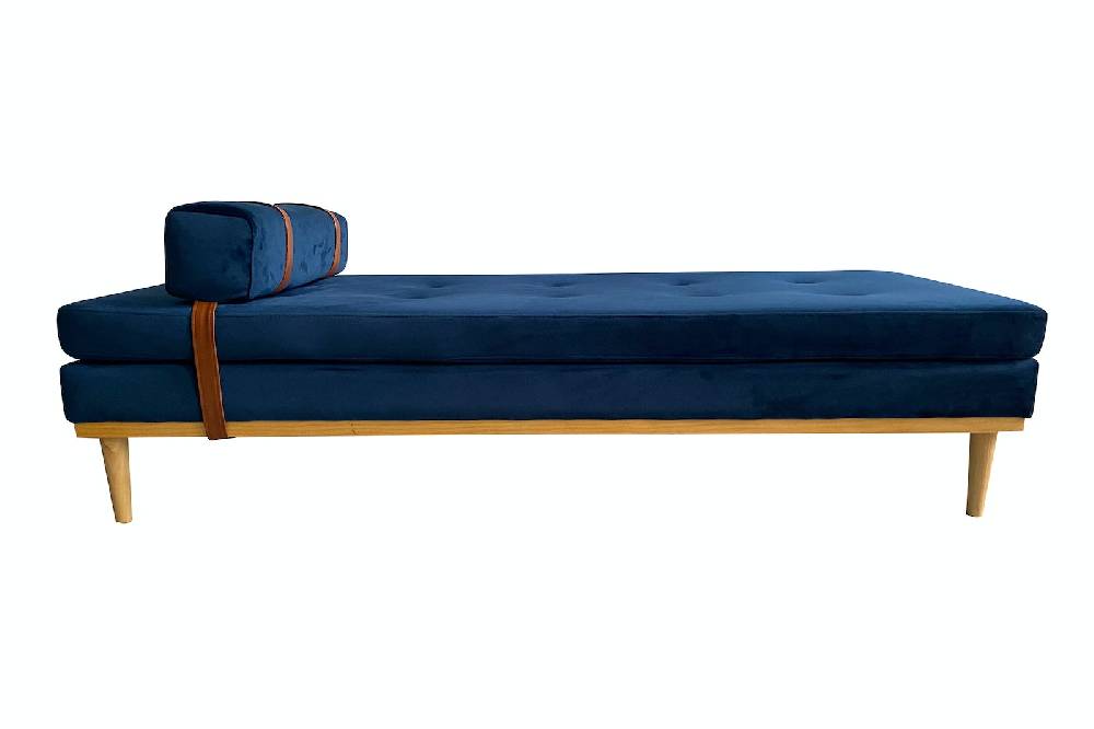 Salesfever Daybed Blau Samt William Valentinstagsangebot