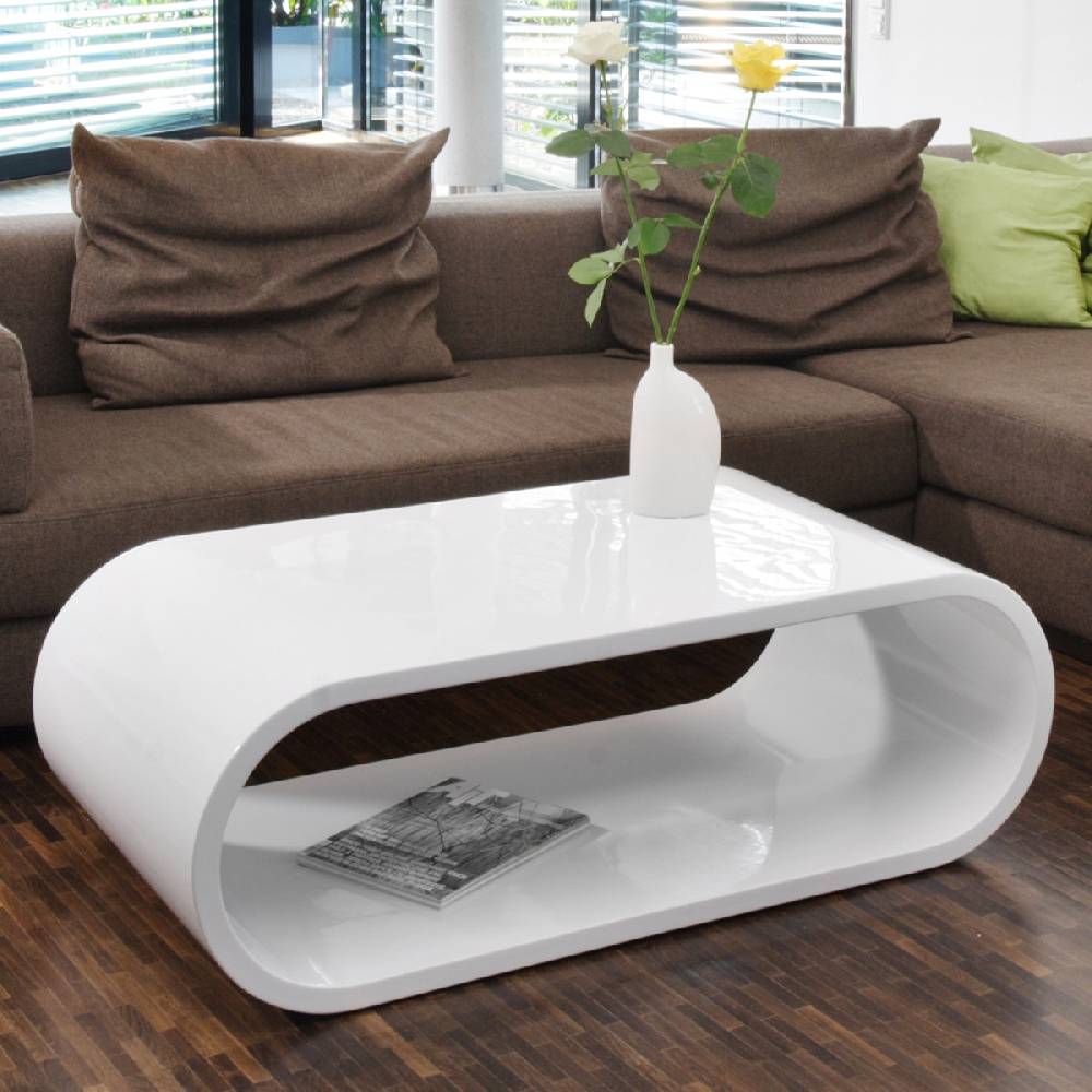 Salesfever Couchtisch weiß Finio 120x60 cm oval Jubiläumsangebot