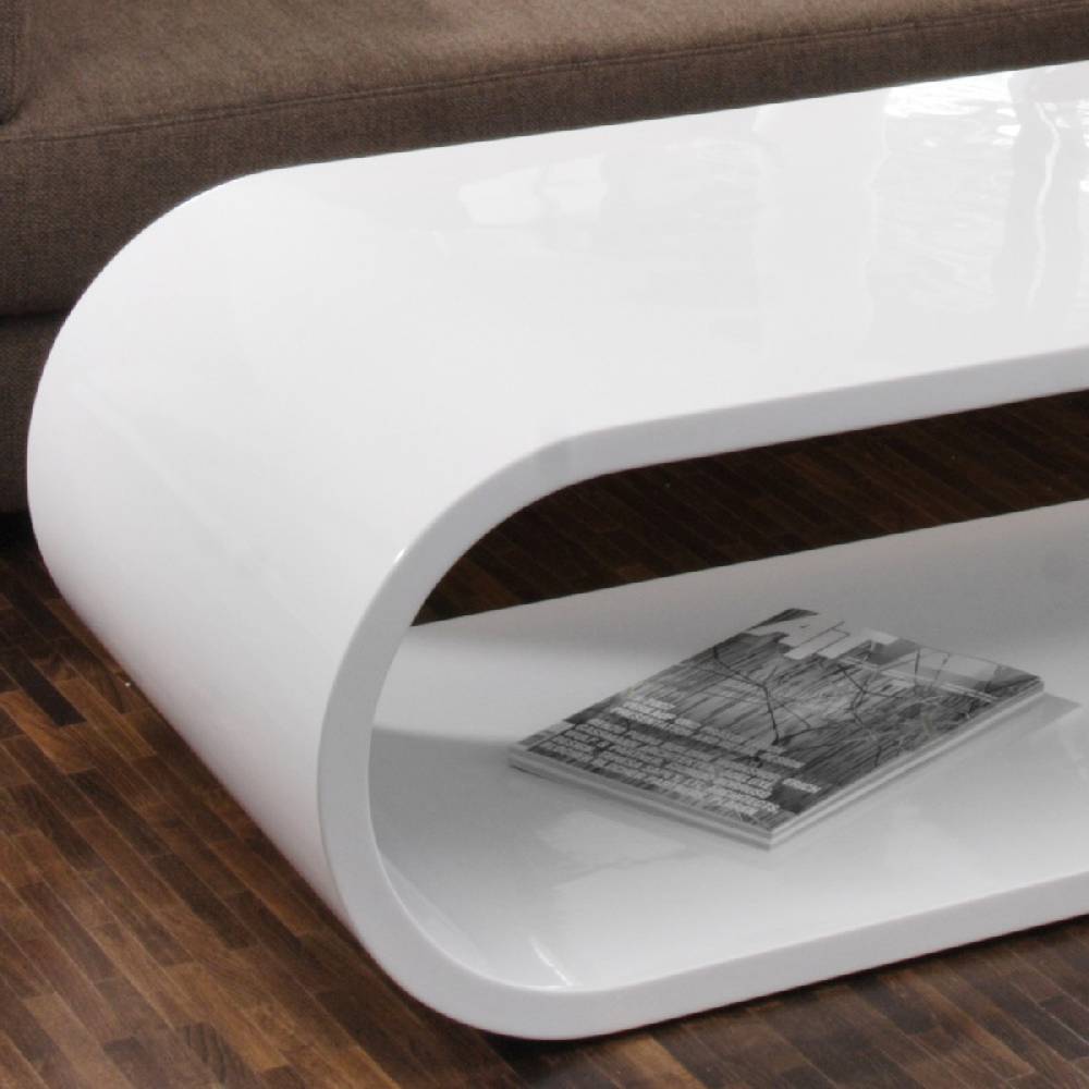 Salesfever Couchtisch weiß Finio 120x60 cm oval Jubiläumsangebot