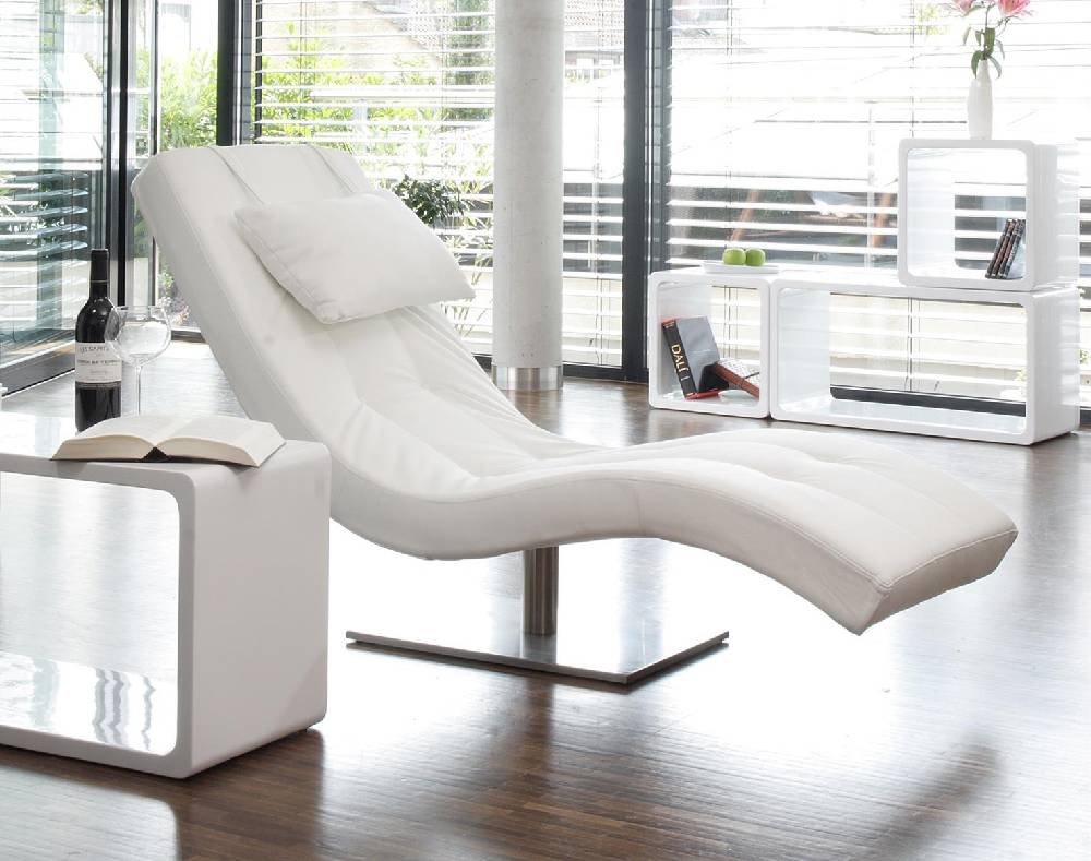 Salesfever Liege weiß Polsterliege Relaxliege 200 cm Modern Design TIARA Zeitlich begrenztes Angebot