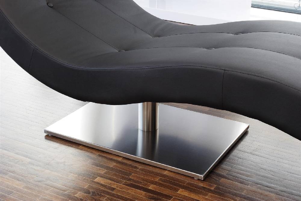 Salesfever Liege schwarz Polsterliege Relaxliege 200 cm Modern Design TIARA Exklusive Angebote