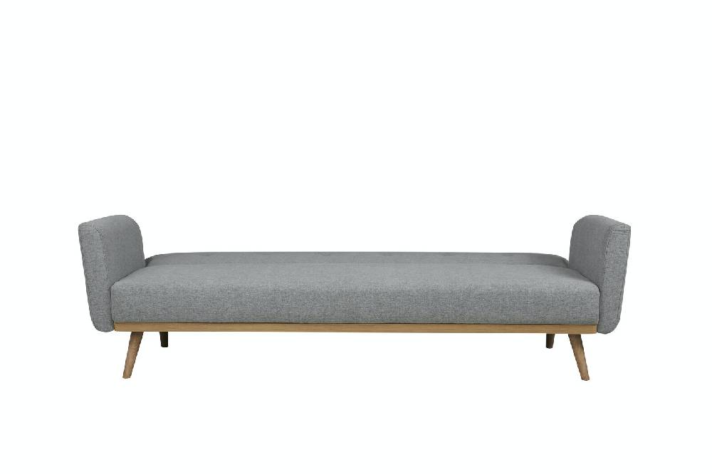 Salesfever Schlafsofa Hellgrau Strukturstoff fein Trosa Super Sparpreis