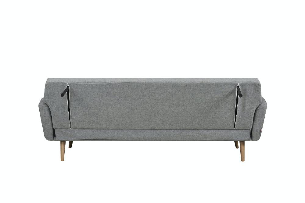 Salesfever Schlafsofa Hellgrau Strukturstoff fein Trosa Super Sparpreis