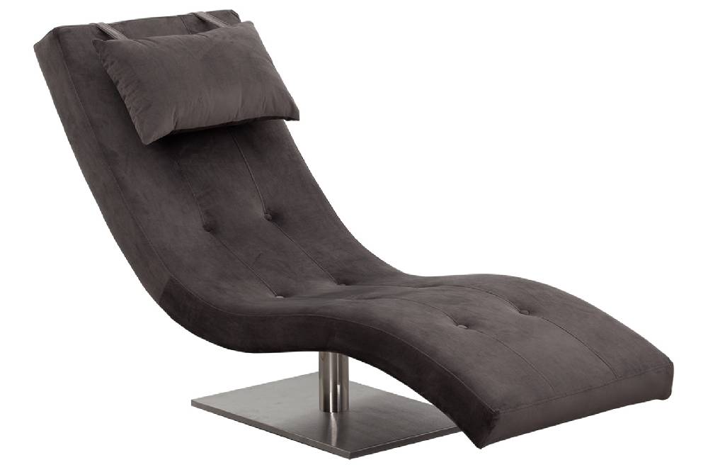 Salesfever Liege grau Polsterliege Relaxliege 200 cm Design Samt Tiara Begrenzte Freigabe