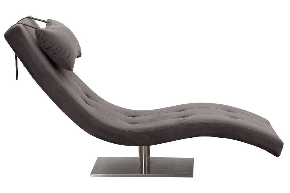 Salesfever Liege grau Polsterliege Relaxliege 200 cm Design Samt Tiara Begrenzte Freigabe