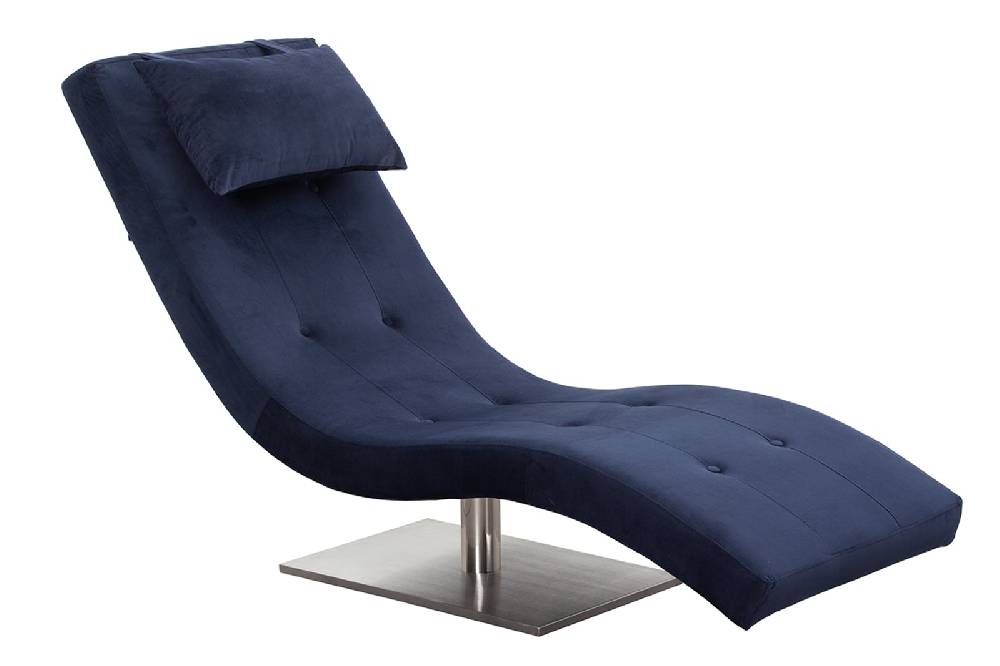 Salesfever Liege blau Polsterliege Relaxliege 200 cm Design Samt Tiara Letzte 3 Tage