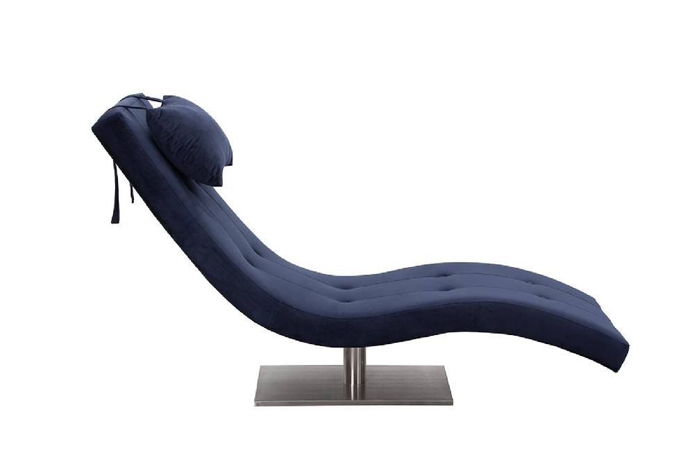 Salesfever Liege blau Polsterliege Relaxliege 200 cm Design Samt Tiara Letzte 3 Tage