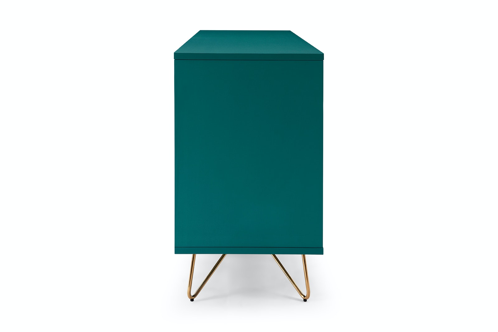 Salesfever Sideboard Blau mit 2 Türen und 3 Schubladen Beine Messing LOTTA Letzte 2 Tage